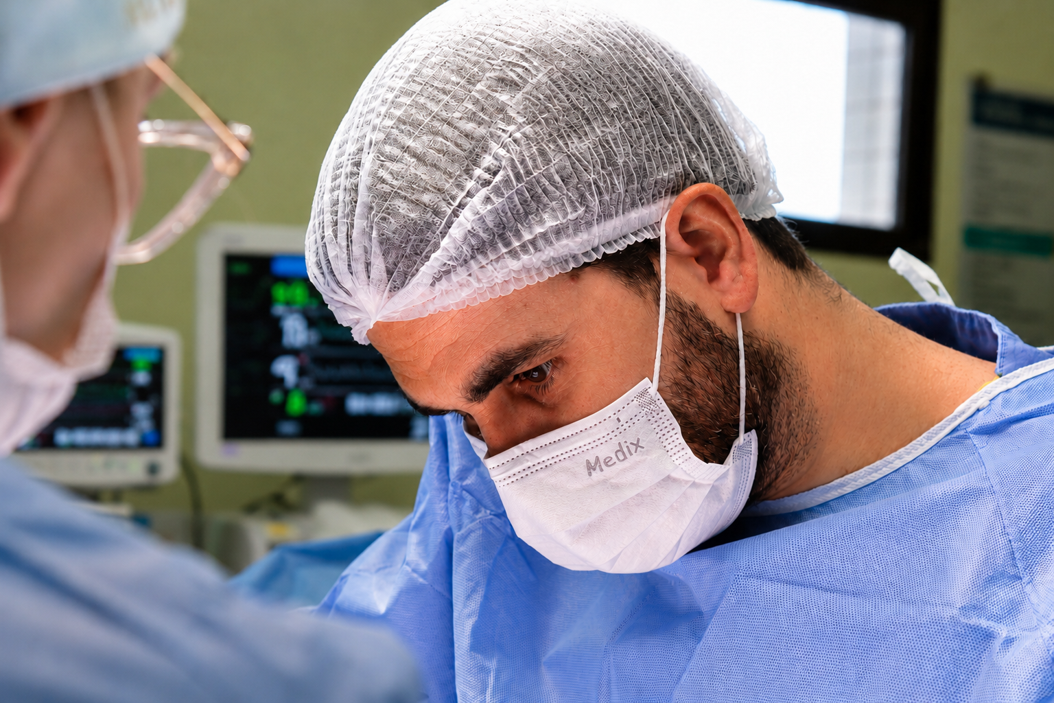 Médico especialista em cirurgia da mão durante atendimento